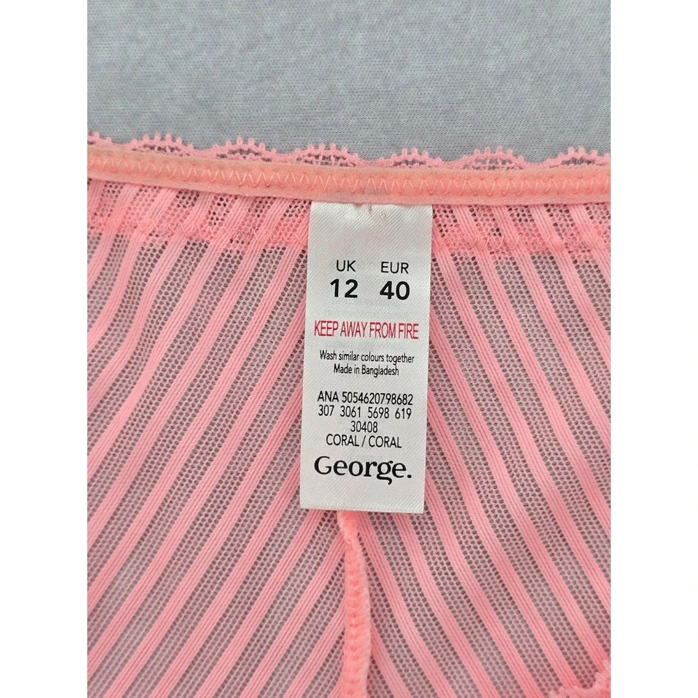 Pink Lace Striped Coquette Whimsy Fairy Large 12